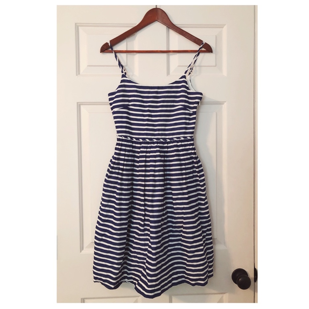 JCrew Striped Midi Dress.